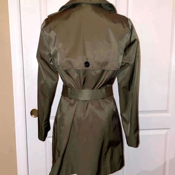 Express - Army Green Trench Coat - Small - Picture 2 of 5